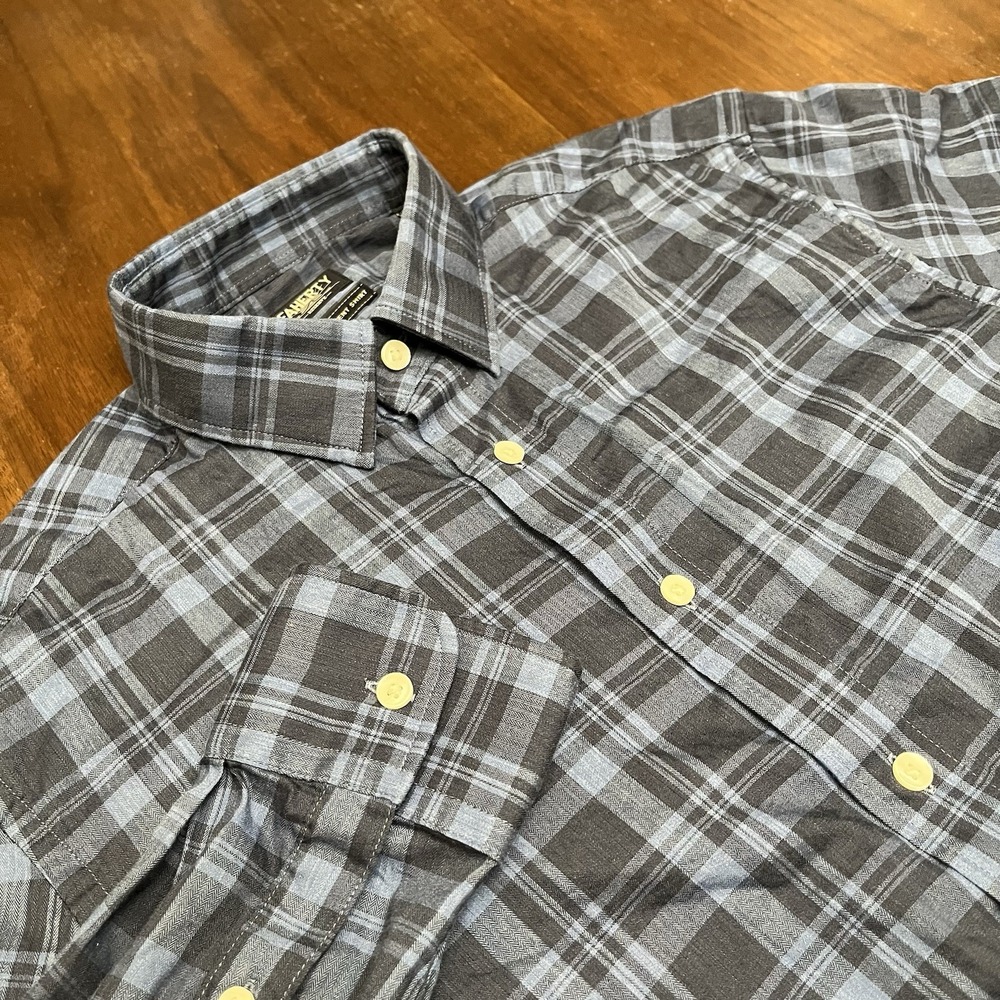 Faherty the Movement Shirt Mens S Blue Plaid Long Sleeve Button Down OCBD